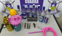 GM acaba com festinha de menores regada a bebida e droga
