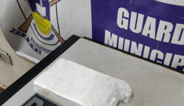 Cocaína e apreendida pela Guarda Municipal