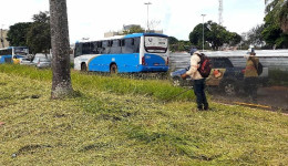 Prefeitura já roçou mais de 22 km de mato em áreas públicas