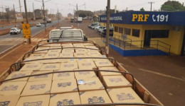 Carreta com 570 caixas de cigarros contrabandeados é apreendida pela PRF