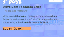Dourados inicia a aplicação da 3° dose da vacina contra Covid-19