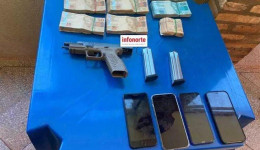 Senad apreende brasileiros com arma e R$ 52 mil