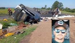 Douradense morre após tombar carreta no estado de São Paulo