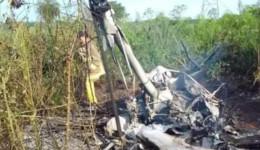 Dois são encontrados carbonizados em queda de helicóptero