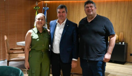 Liandra e Yuri reforçam compromisso de Riedel com a reconstrução de Dourados