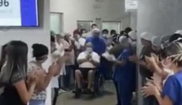 Covid-19: Em cena emocionante empresário de Dourados é aplaudido após sair de hospital