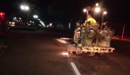 Agetran inicia instalação da sinalização na avenida Marcelino Pires