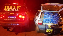 DOF apreende carro com cigarro e fecha entreposto de contrabandistas em Dourados
