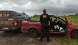 DOF apreende veículo carregado com produtos contrabandeados do Paraguai