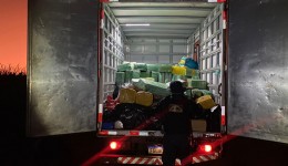 Caminhão é apreendido pela PMR com carga de drogas avaliada em R$ 9,5 milhões