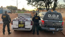 DOF apreende 1,7 mil pacotes de cigarros contrabandeados do Paraguai