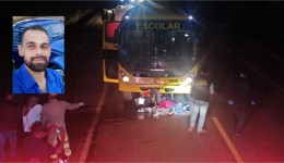 Motociclista morre após colidir frontalmente com ônibus em Dourados
