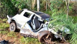 Traficante morre após sofrer acidente com o carro carregado de maconha em Vicentina