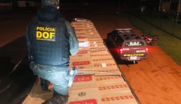 DOF apreende 25 mil pacotes de cigarros contrabandeados do Paraguai