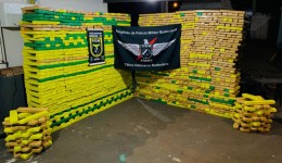 PMR apreende 1,8 tonelada de droga em caminhonete furtada no Mato Grosso