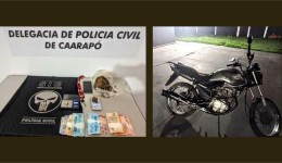 Polícia Civil fecha duas bocas de fumo apreendem drogas e recupera motocicleta furtada