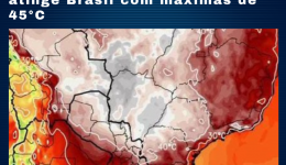 Mato Grosso do Sul está no centro da onda de calor que atinge Brasil com máximas de 45°C