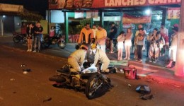 Homem fica gravemente ferido em batida envolvendo 2 motos em Dourados