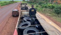 Homem é preso com carga de pneus de caminhão avaliada em quase R$ 550 mil